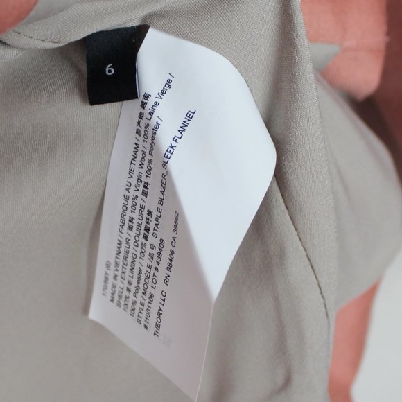 NWT Theory Staple Wool-flannel Blazer - Picture 10 of 14
